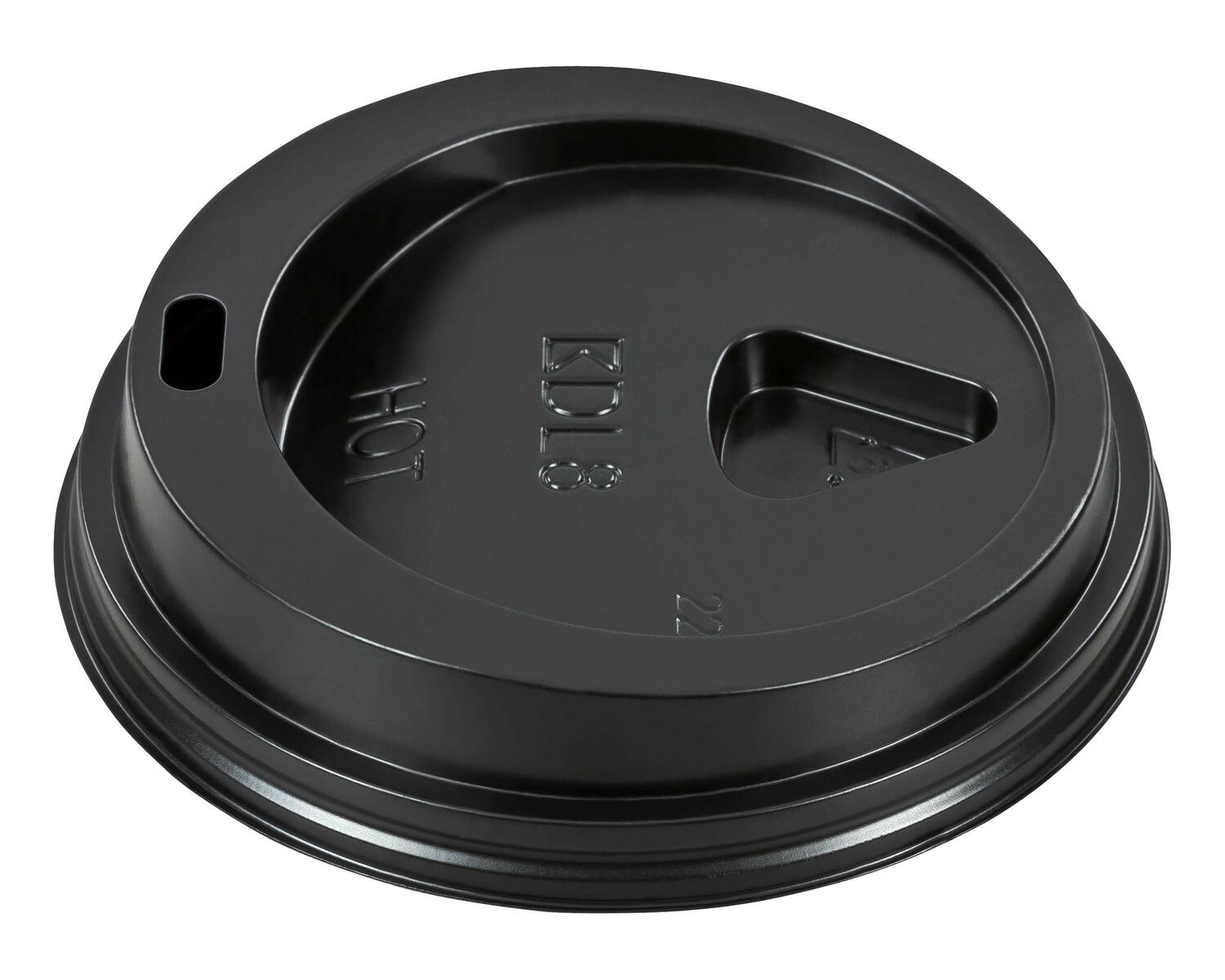 PPE-D80-1003_075 Domdeckel schwarz für Pappbecher - "Coffee to go" - 200ml mit 80mm O, 75 Stk. – Bild 1