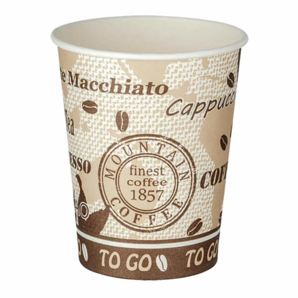 Kaffeebecher Getränkebecher 'Coffee Mountain' 300 ml kompakt, 50 Stk.
