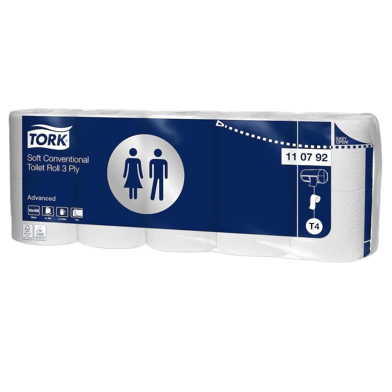 RC-110792 Advanced Toilettenpapier Recycling 3-lagig 10x12,9 cm, 70 Rollen je 150 Blatt – Bild 1