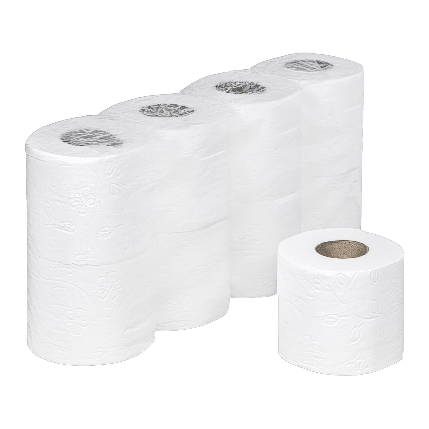 RC-3250 Ecoline Toilettenpapier 3-lagig aus Zellstoff 250 Blatt 9,6x11 cm, 56 Rollen – Bild 1