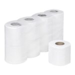 Ecoline Toilettenpapier 3-lagig aus Zellstoff 250 Blatt 9,3x11 cm, 64 Rollen