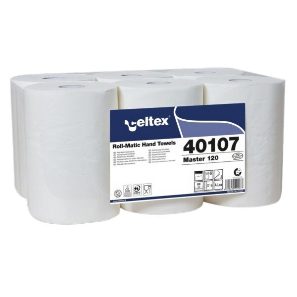 Rollenhandtuch 2-lagig 22x36cm weiß, 2 Rollen je 1000 Blatt