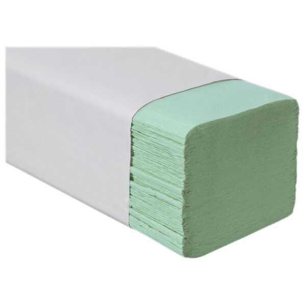 EcoLine Falthandtücher V-Falz grün 25x23cm 2-lagig 20 x 200 Stück = 4000 Stk.