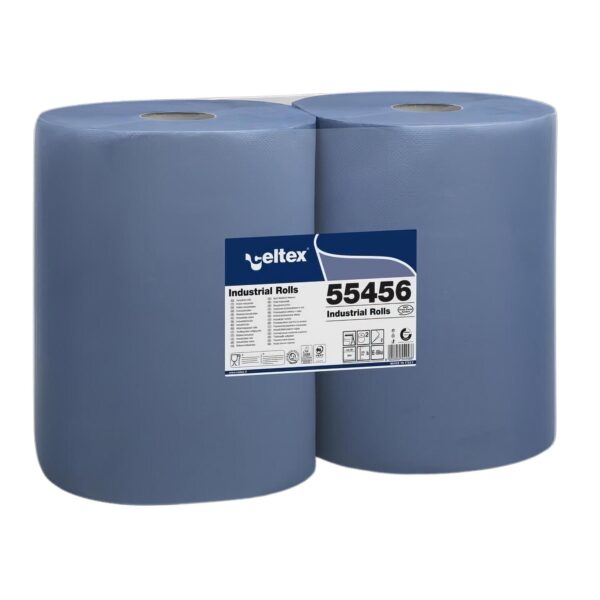 Putzpapier 2-lagig blau, 2 Rollen je 500 Blatt