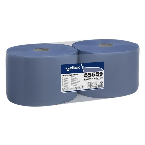 Putzpapier 2-lagig blau, 2 Rollen je 1000 Blatt