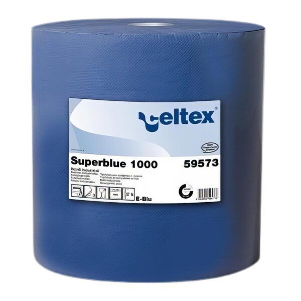 Putzpapier 3-lagig 36x36 cm blau, 1000 Blatt auf Rolle