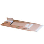 Universalverpackung 192x192mm bis 63mm Höhe Selbstklebeverschluss Aufreißfaden braun – Bild 2