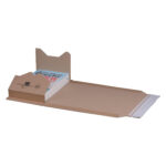 Universalverpackung 217x155mm bis 54mm Höhe Selbstklebeverschluss Aufreißfaden A5 braun