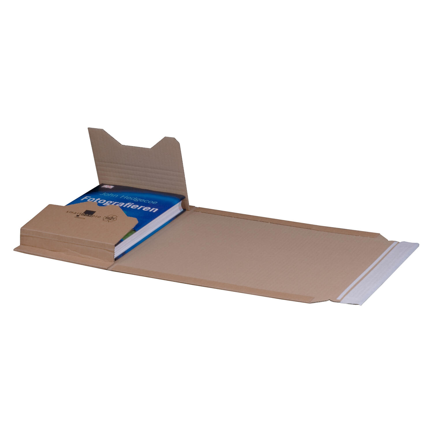 SBP-211101425E Universalverpackung 274x191mm bis 80mm Höhe Selbstklebeverschluss Aufreißfaden B5 braun – Bild 1