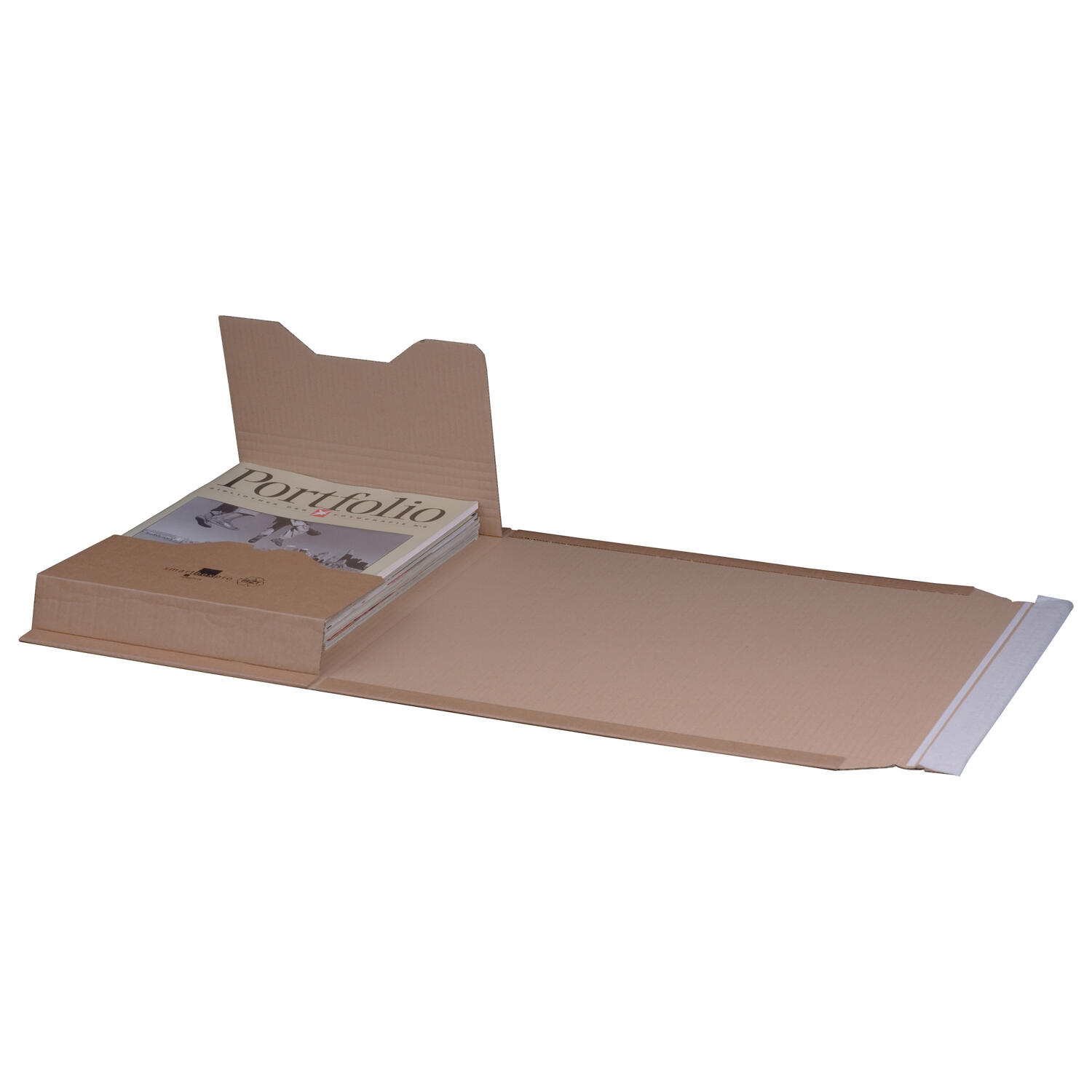 SBP-211101825E Universalverpackung 378x295mm bis 80mm Höhe Selbstklebeverschluss Aufreißfaden B4 braun – Bild 1