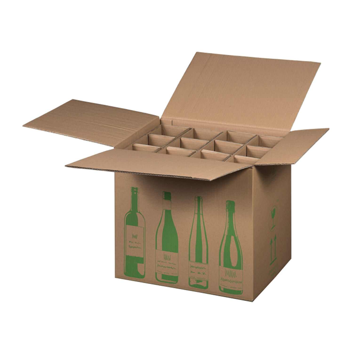SBP-222101005 Weinversandkarton ECO für 12 Weinflaschen mit DHL Zertifizierung – Bild 1