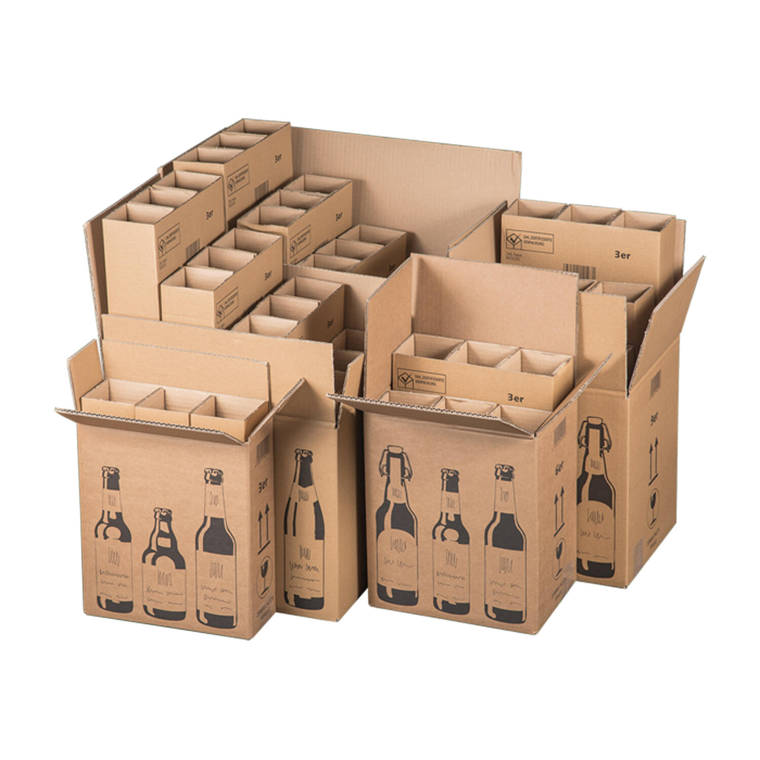 SBP-222104100-222104400G Bierversandkarton für 9 Bierflaschen mit DHL Zertifizierung – Bild 1
