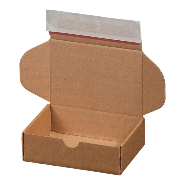 Versandkarton 140x101x43mm MODULBOX 1 mit Selbstklebeverschluss & Aufreißfaden braun