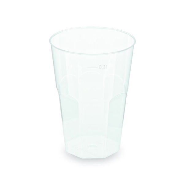 Mehrwegbecher Cocktail transparent PP Eichstrich 0,3 l O 8 cm, 30 Stk.