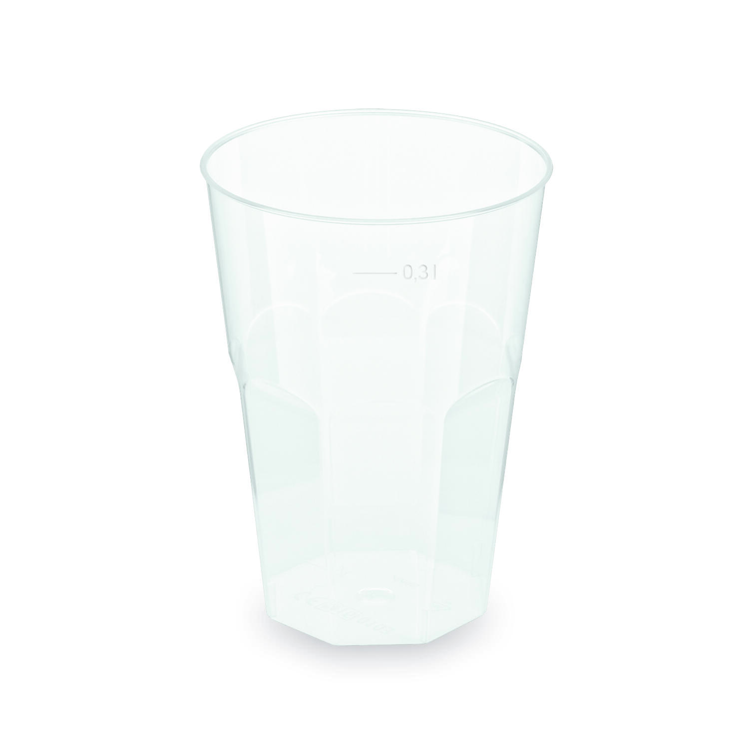 WX-20130 Mehrwegbecher Cocktail transparent PP Eichstrich 0,3 l O 8 cm, 30 Stk. – Bild 1