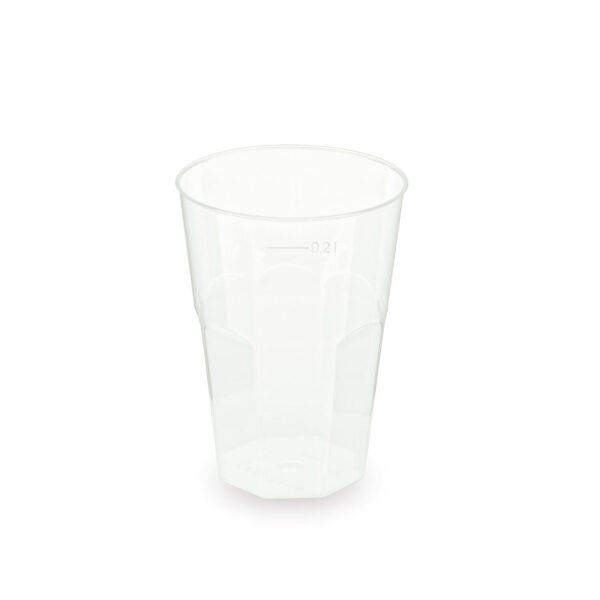 Mehrwegbecher Pfandbecher Cocktail transparent stabil+ PP 0,2L O 70mm, 12 Stk.