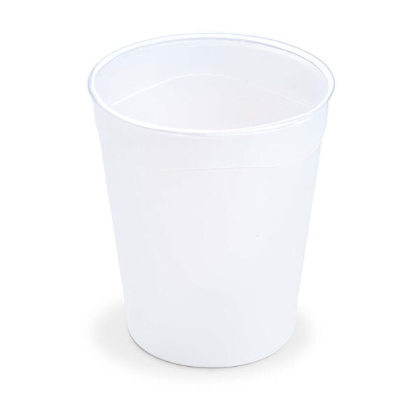 Mehrwegbecher Heißgetränkebecher transparent milchig transluzent Eichstrich 200ml O 80mm, 10 Stk.