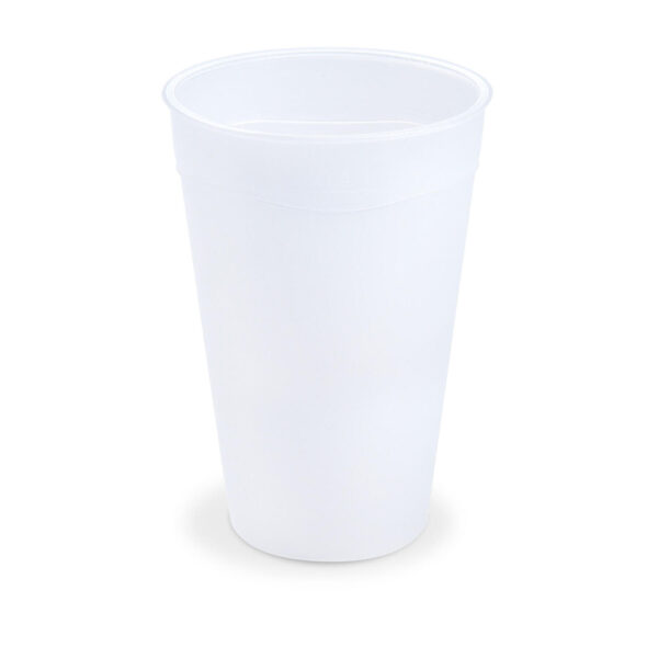 Mehrwegbecher gefrostet mit Eichstrich 400ml O90mm, 12 Stk.