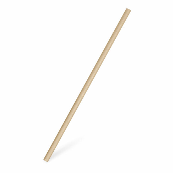 Papiertrinkhalme für Kaltgetränke, gerade natur 20 cm O 6 mm, 100 Stk.