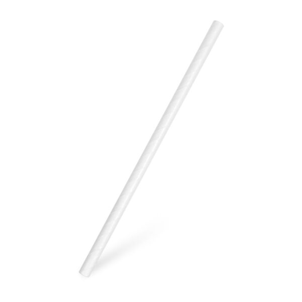 Papiertrinkhalme JUMBO weiß 200 mm, O 8 mm, 100 Stk.