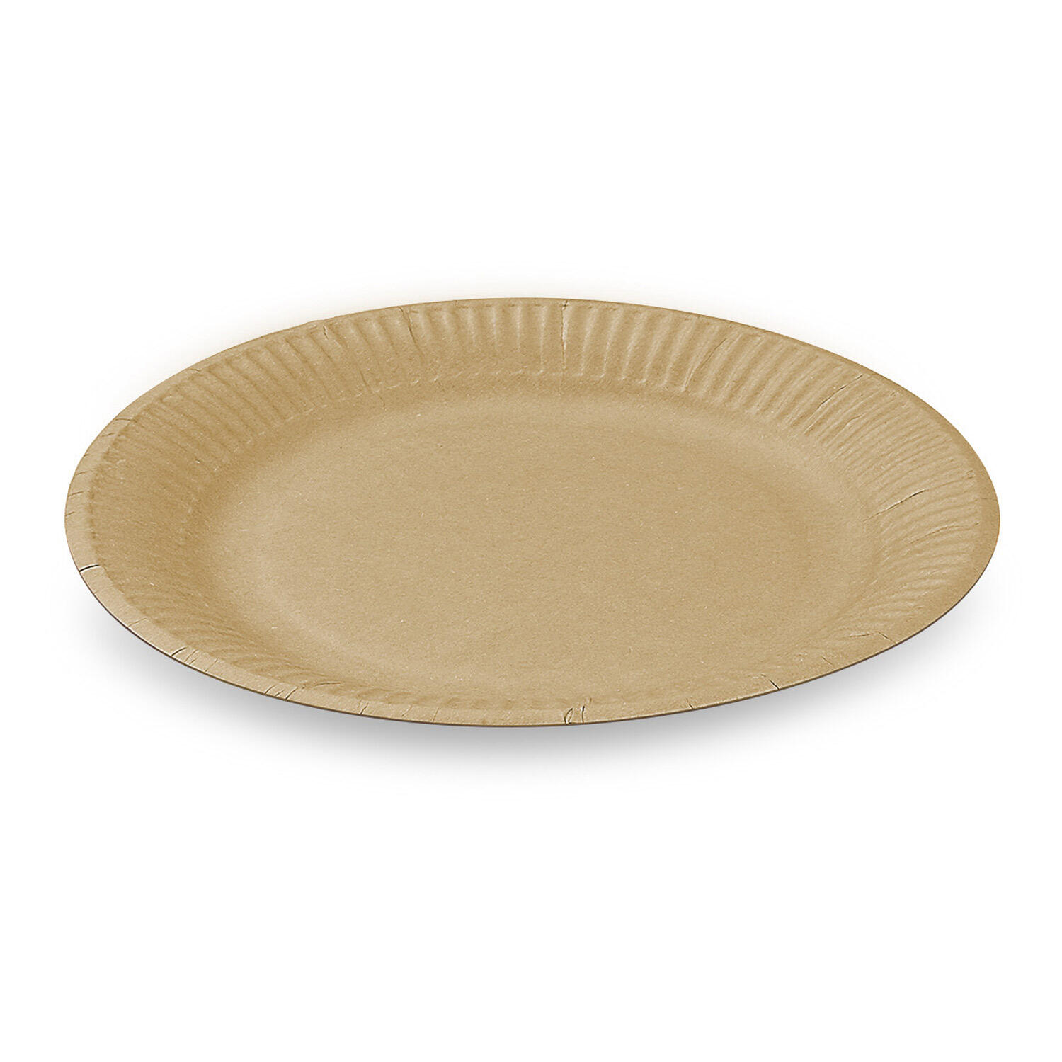 WX-48018 Pappteller 'Kraft' rund O18cm fettdicht braun, 100 Stk. – Bild 1