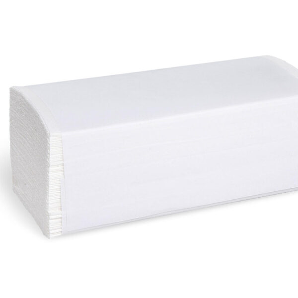 Falthandtücher Papierhandtuch 23x21cm 1-lagig weiß Zick Zack V-Falz, 4000 Stk.