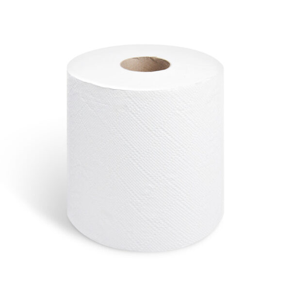 Papierputztuchrolle 2-lagig geprägt weiß O19cm 19cm x 100m, 400 Blatt FSC-Mix, 6 Stk.
