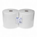 Industrie-Putztuchrolle glatt Tissue 2-lagig O 27 x 26cm x 304m weiß, 2 Stk. – Bild 2