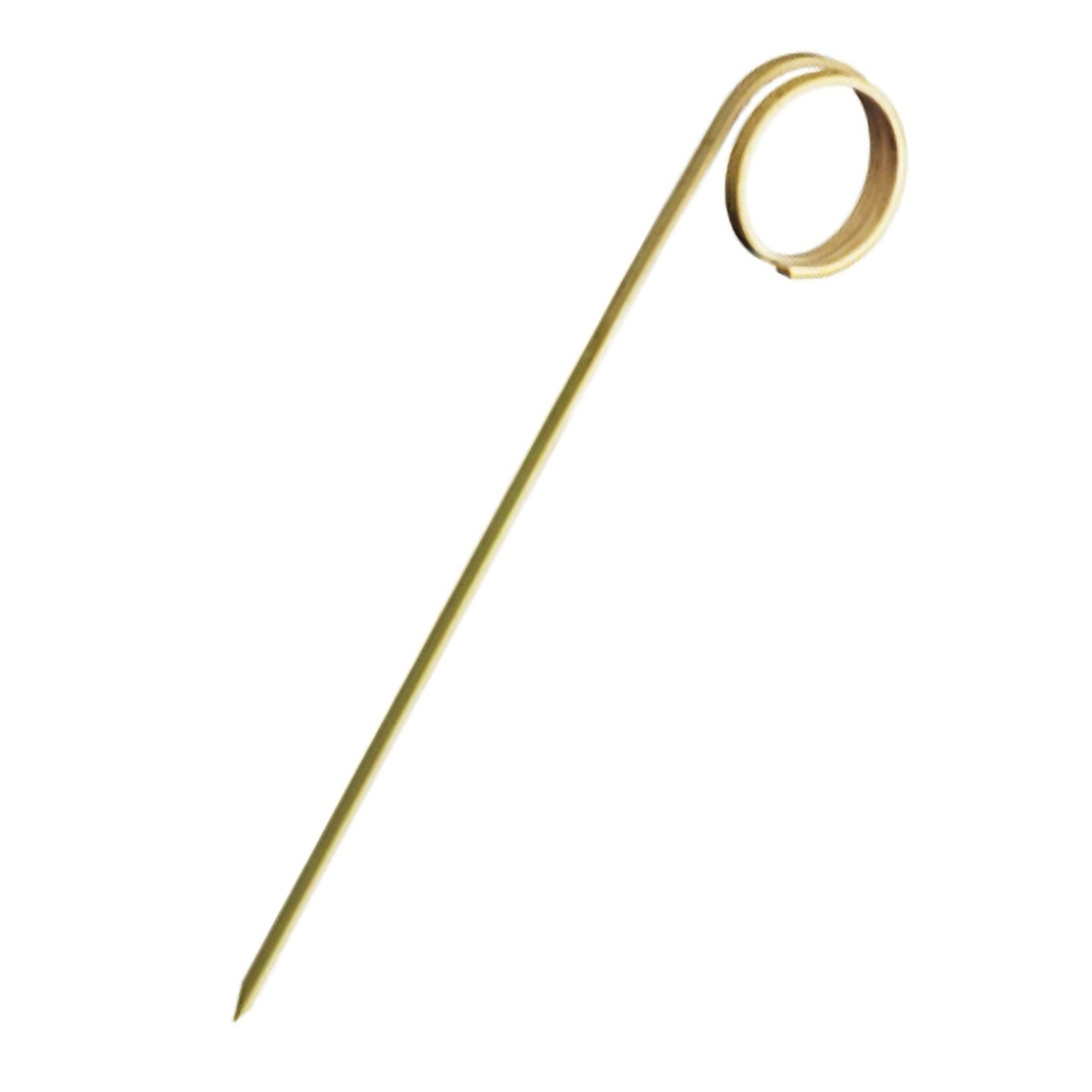 WX-66721 Fingerfood-Spieße aus Bambus LOOP 110 mm, stabil und splitterfrei, 100 Stk. – Bild 1