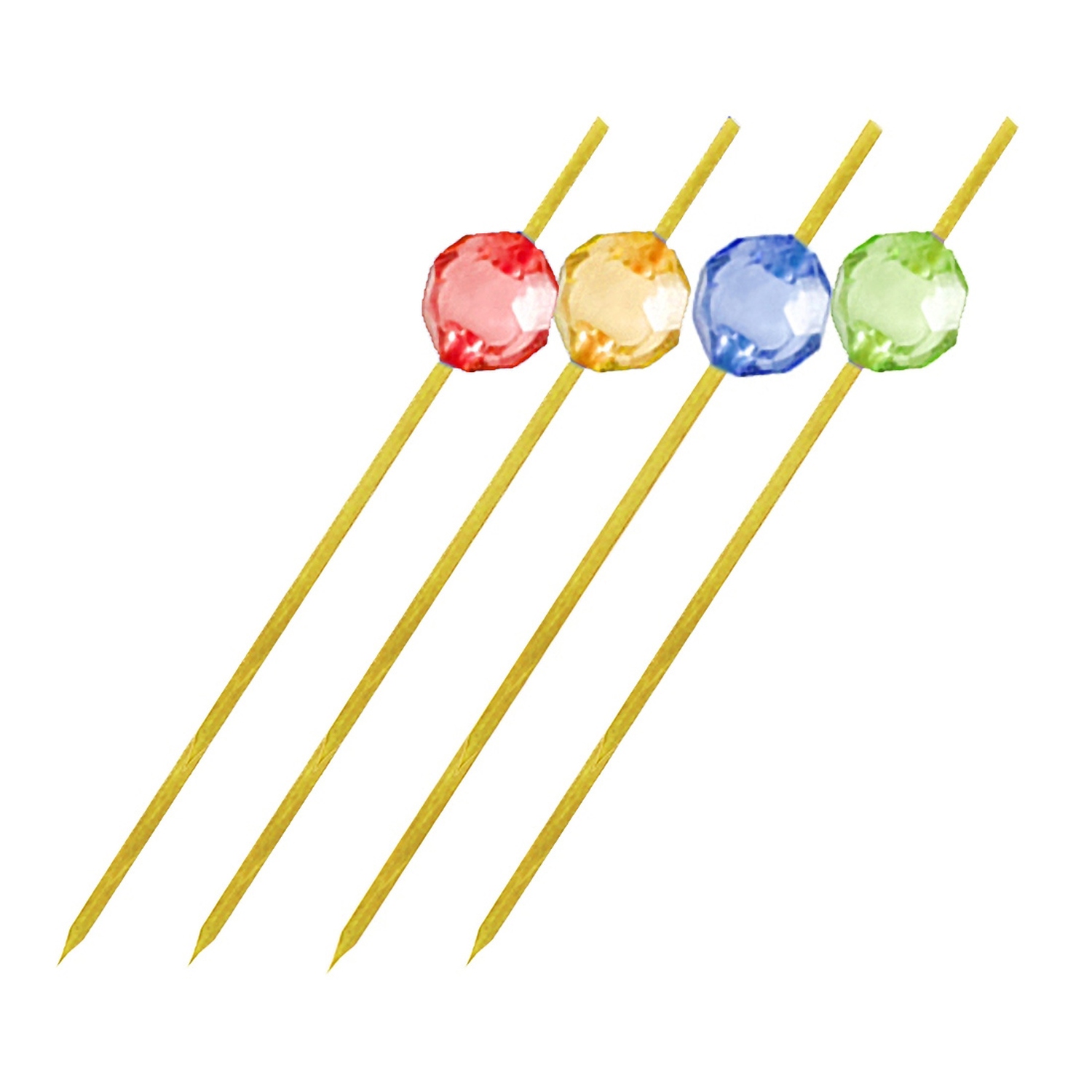 WX-66740 Fingerfood-Spieße aus Bambus PERLE 120 mm, stabil und splitterfrei, 100 Stk. – Bild 1