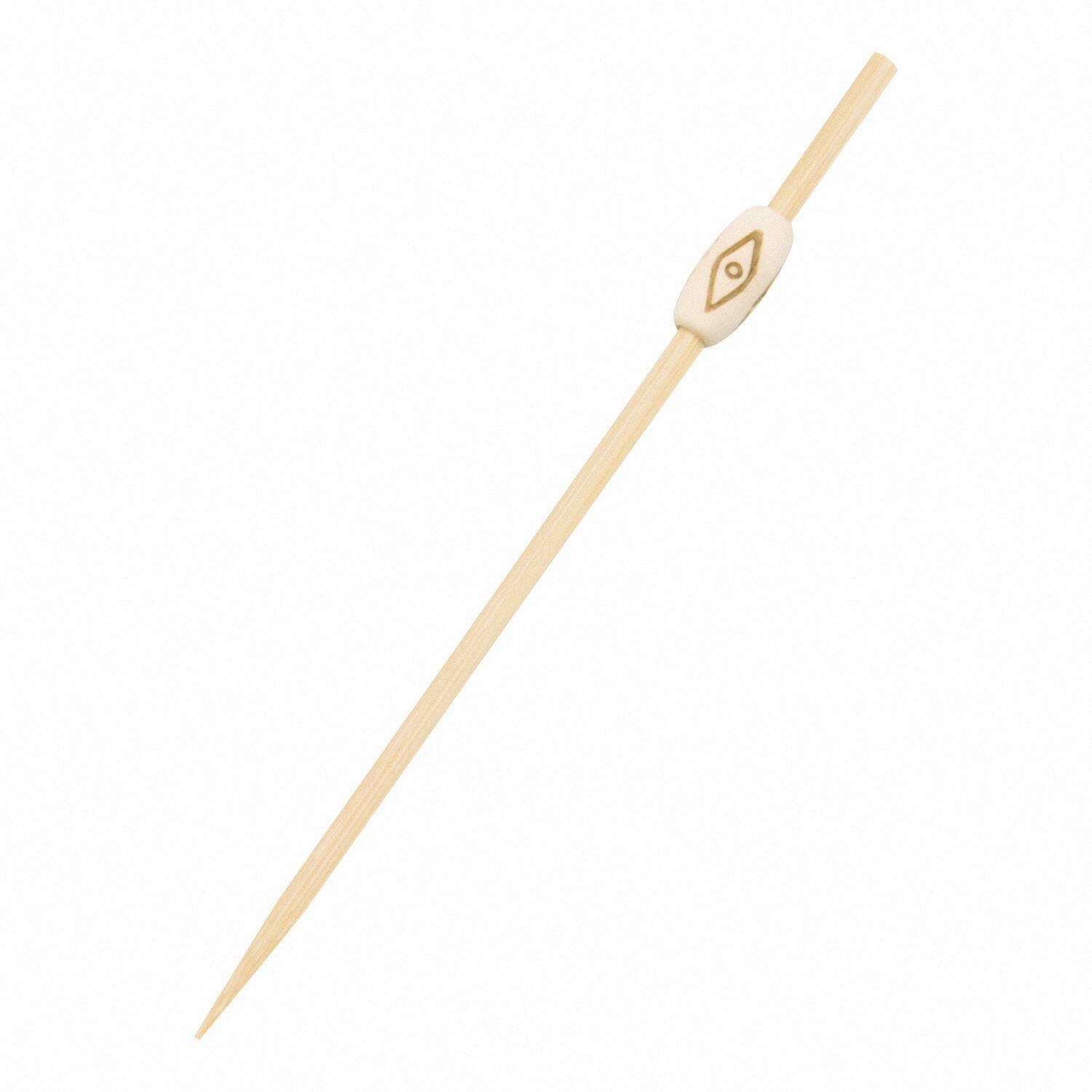 WX-66742 Fingerfood-Spieße aus Bambus NATUR 120 mm, stabil und splitterfrei, 100 Stk. – Bild 1
