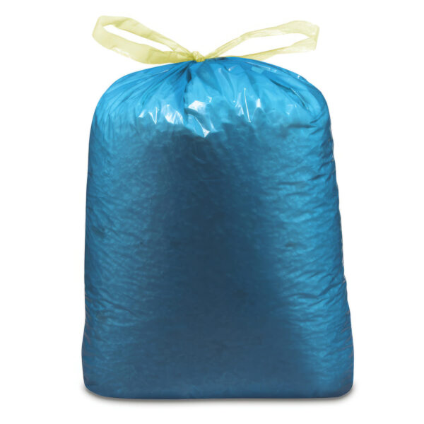 Müllsäcke mit Zugband 120 Liter 70 x 100 cm LDPE blau, 10 Stk.