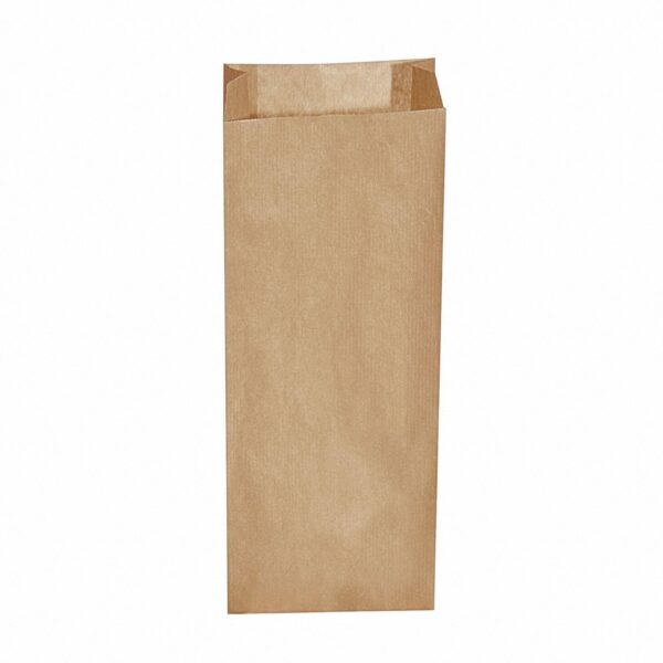 Papierfaltenbeutel Papiertüten braun 15+7 x 42 cm für ca. 3 kg Inhalt, 500 Stk.
