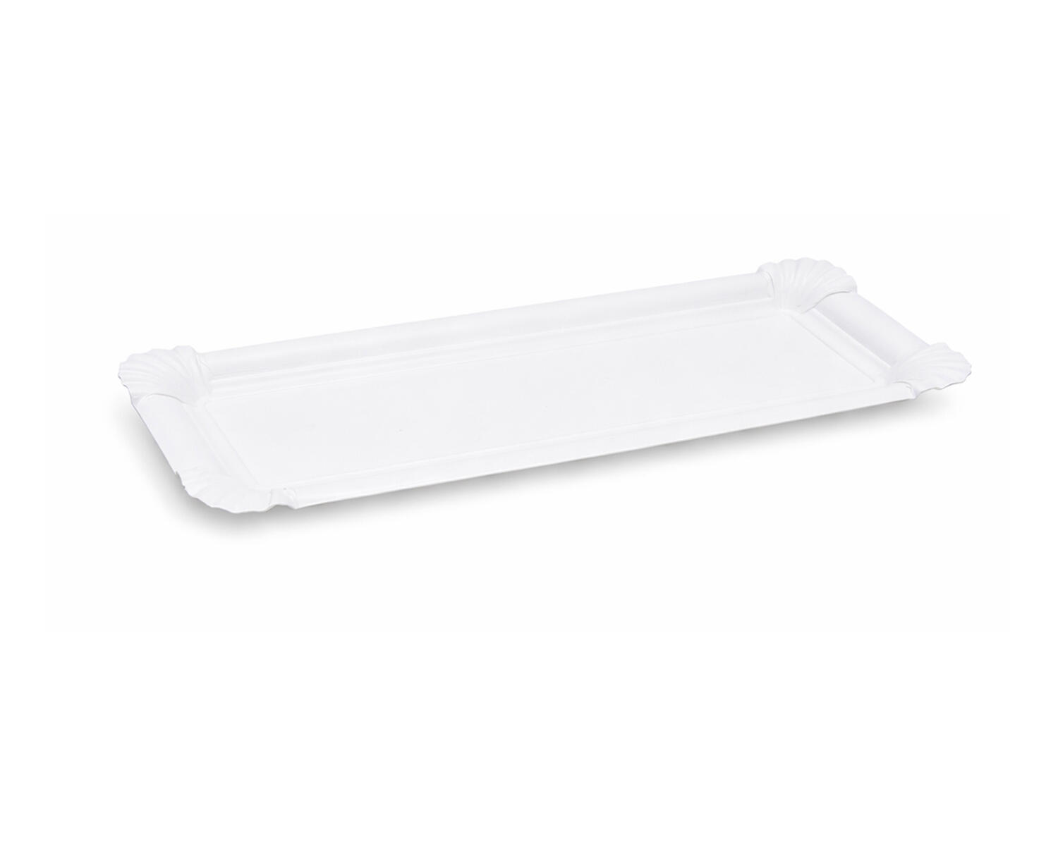 WX-71112 Pappteller aus Frischfaser 11 x 24 cm fettdicht weiß, 250 Stk. – Bild 1