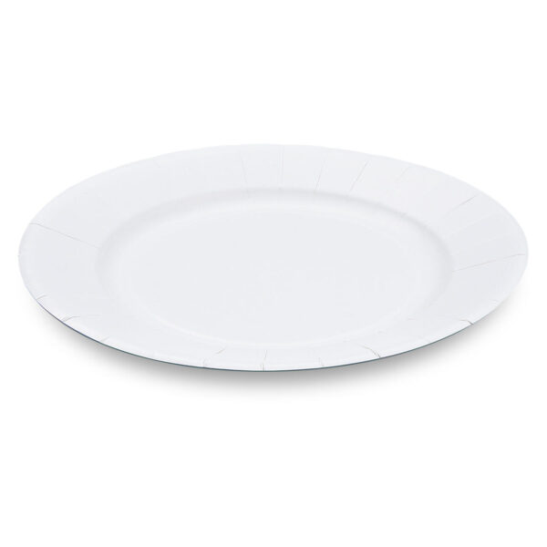 Pappteller rund O28cm fettdicht weiß, 50 Stk.