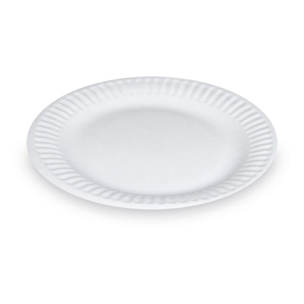 Pappteller 'Recy' rund tief O18cm weiß, 100 Stk.