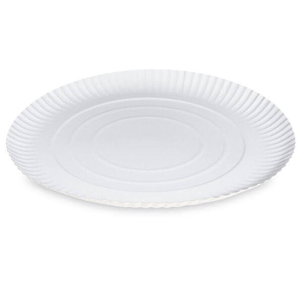 Pappteller 'RECY' rund 1,5 cm tief O34cm weiß, 50 Stk.