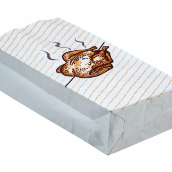 Thermo-Hähnchenbeutel Hendlbeutel für ganzes Huhn 3-lagig Alu 28x13x8cm 100 Stk.