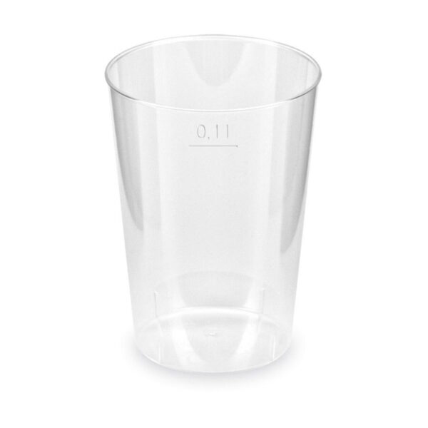 Trinkglas Verkostungsglas Trinkbecher Probierglas klar Eichstrich 100ml, 40 Stk.