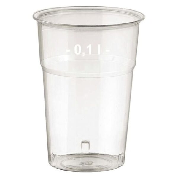 Brillant klare Trinkgläser 100ml mit Füllstrich, O 57 mm, 50 Stk.