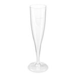 Einweg-Sektglas Champagnerglas 100ml, PS, 1 tlg., transparent glasklar, 10 Stk.