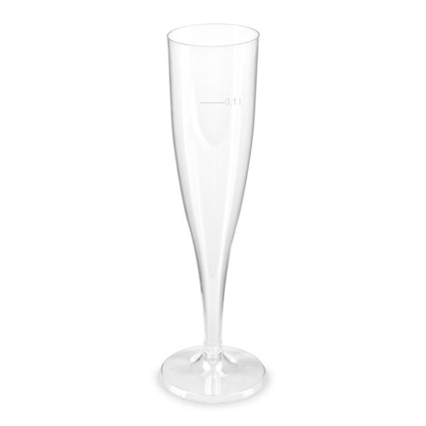 Einweg-Sektglas Champagnerglas 100ml, PS, 1 tlg., transparent glasklar, 10 Stk.