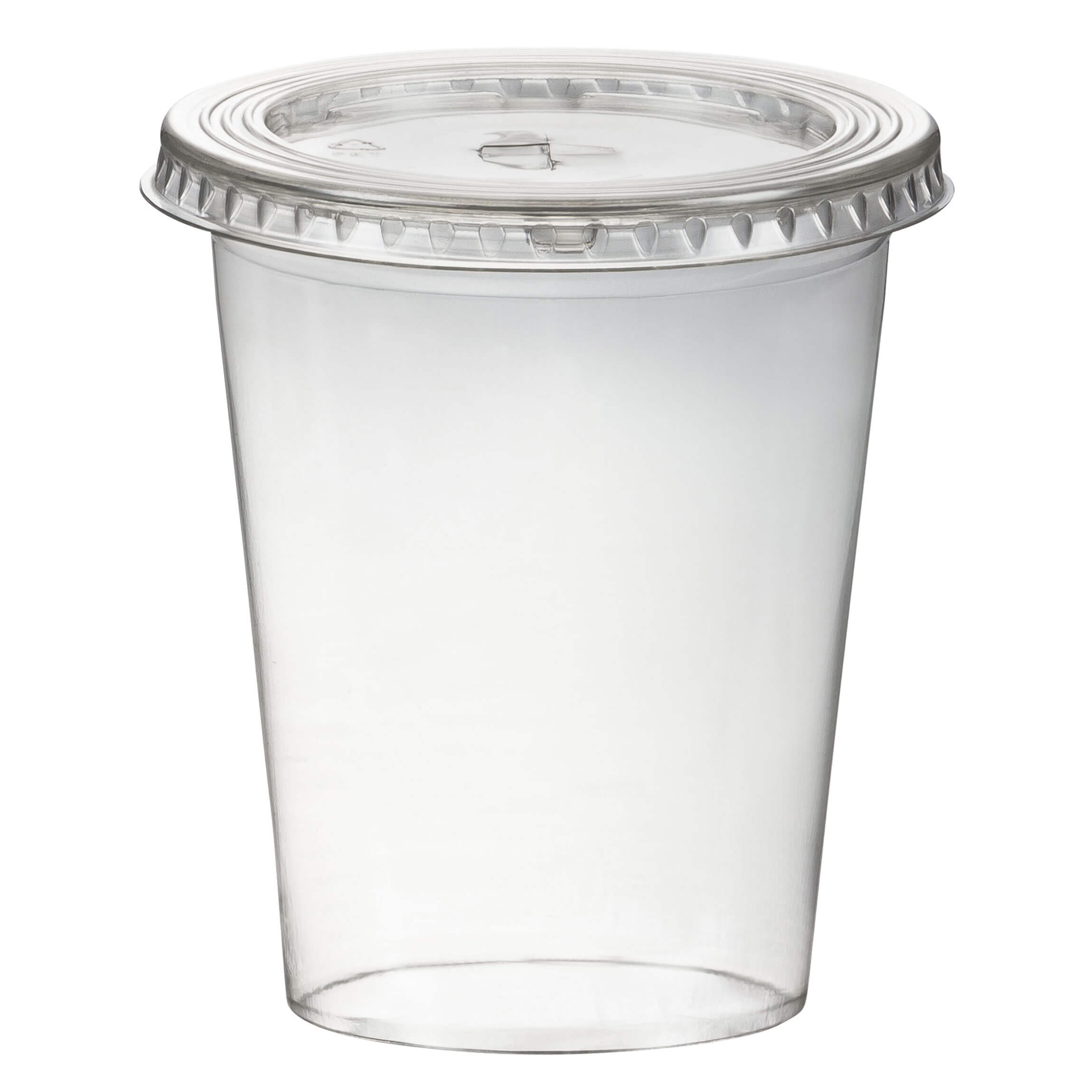 WX-76103_SETF Smoothiebecher inkl. Deckel mit Schlitz 300 ml, O 95mm, PET, glasklar, 50 Stk. – Bild 1