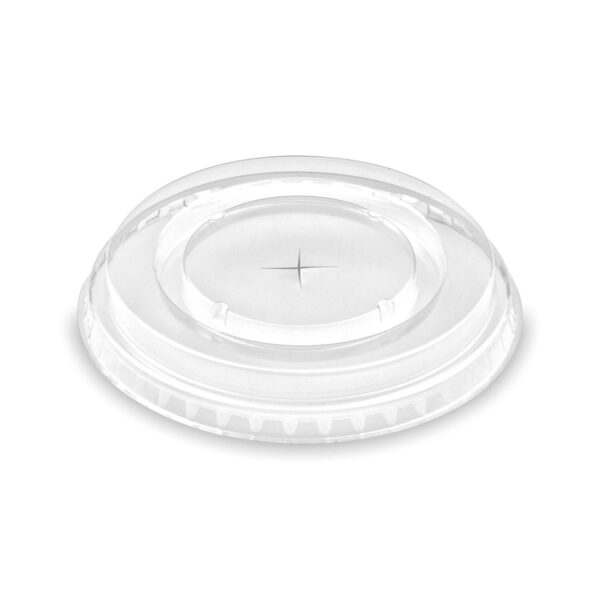 Deckel mit Kreuzschlitz für PET-Trinkbecher Smoothies- Dessertb. O95mm, 50 Stk.