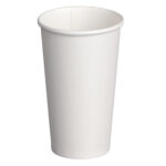 Heiß- und Kaltgetränkebecher Pappbecher weiß 500ml 600ml XXL 20oz, 50 Stk.