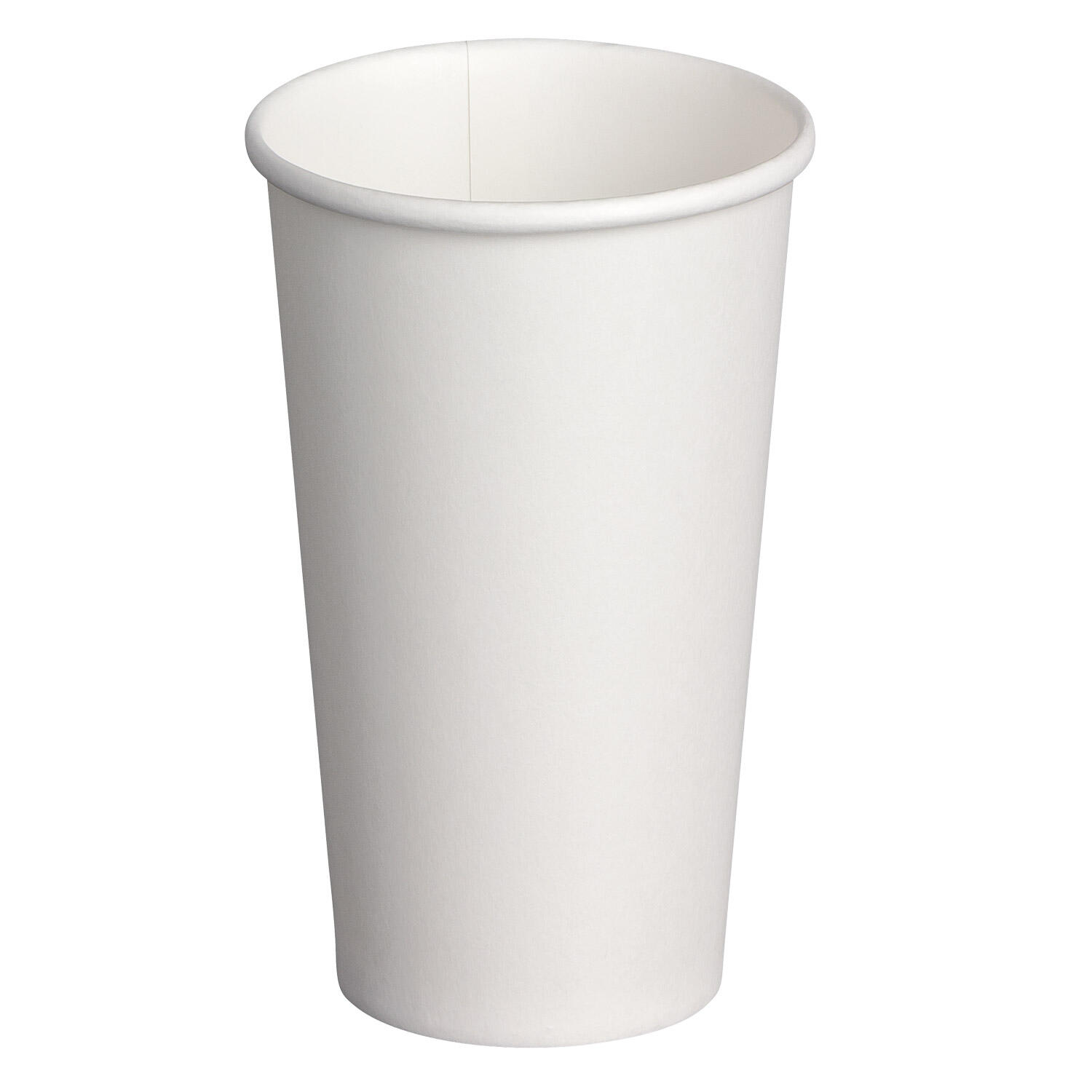 WX-76261 Heiß- und Kaltgetränkebecher Pappbecher weiß 500ml 600ml XXL 20oz, 50 Stk. – Bild 1