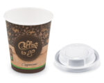 Kaffeebecher M 'Coffee To Go' Cappuccino mit Trinkdeckel 200ml 280ml, 100 Stk.