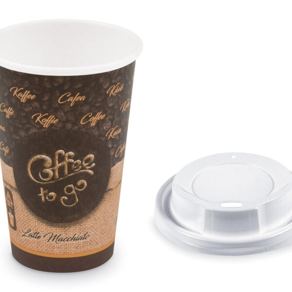 Kaffeebecher L 'Coffee To Go' Melange mit Trinkdeckel 250ml 330ml, 100 Stk.