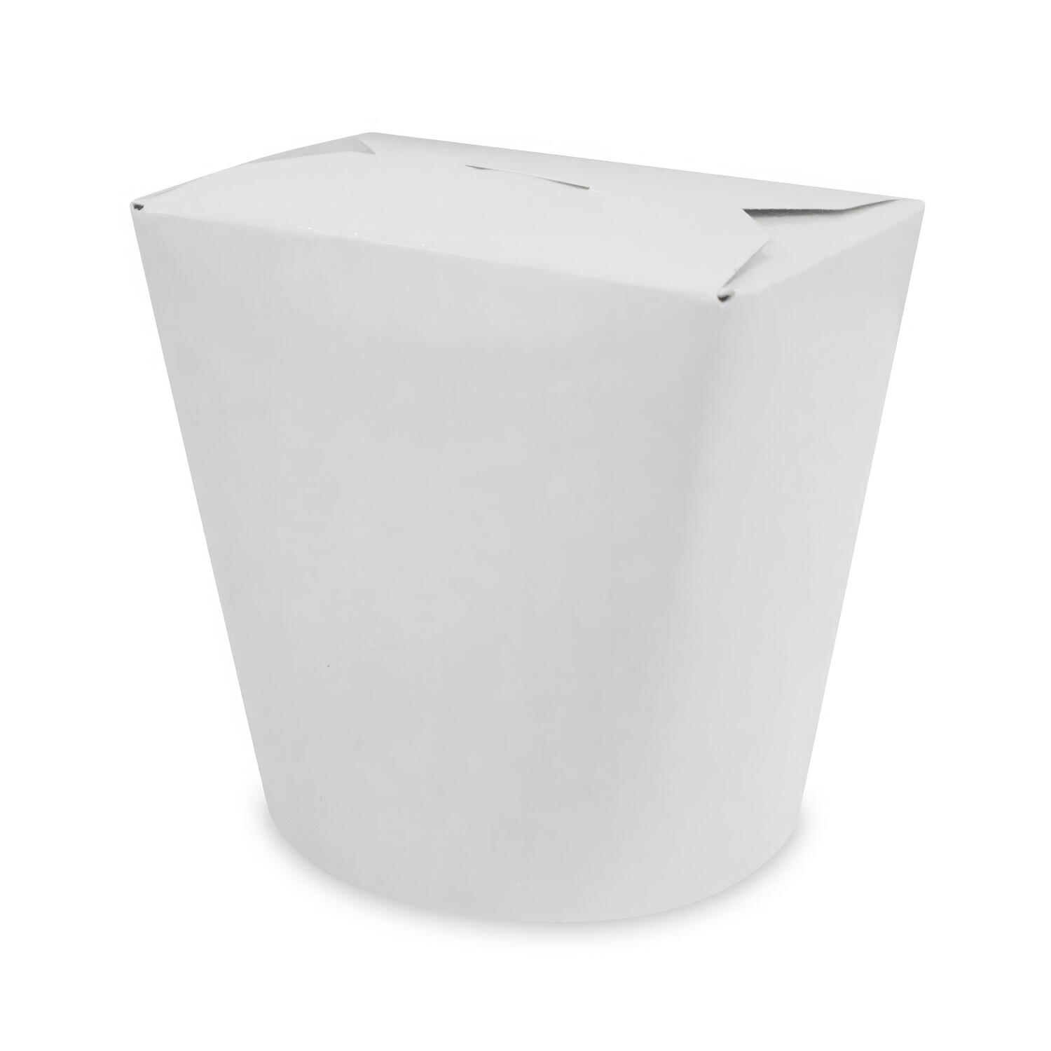WX-76915-1 Food Box Take Away Box 80x73x100mm 500ml aus Vollpappe beschichtet weiß, 50 Stk. – Bild 1