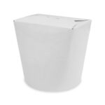 Food Box Take Away Box 100x88x95mm 750ml aus Vollpappe beschichtet weiß, 50 Stk.